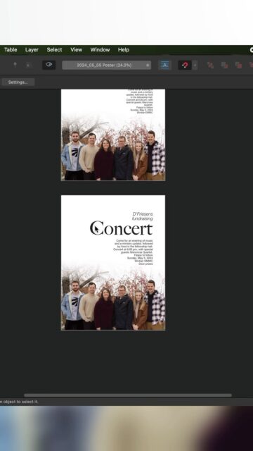 A small part of the design process on the poster for our May 5 fundraising concert. We hope to see you there!
#dfriesensmusic #multination1985