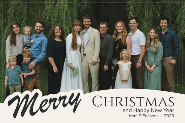 Countdown to Christmas, Day 25:  From all of us to all of you: May the miracle of Christmas bring peace and joy to your life, whatever your circumstances may be. Wishing you a blessed year ahead filled with faith, hope, and love as we celebrate the gift of salvation.