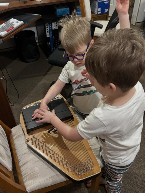 Our first booking of 2026 as D'Friesens was Sunday, January 4. So glad Andrew and Deanna were able to join us at a church in the Steinbach area. It's such a joy to serve with family.  The kids love "helping" us practice!  #dfriesensmusic  #multination1985