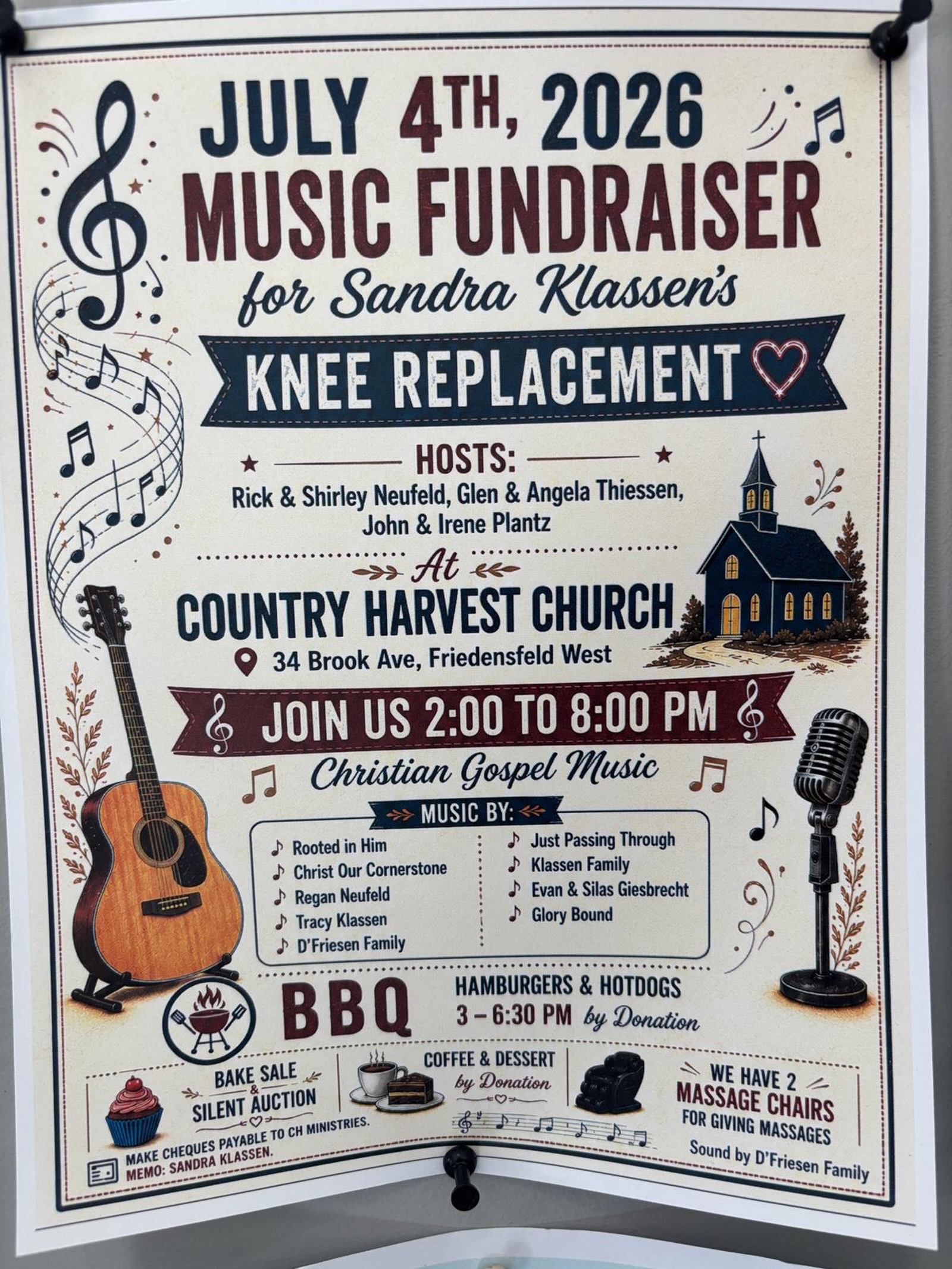 Here is where to find us this July!
We will be singing at the Country Harvest Church Fundraiser this Saturday at 4:30. Come find us!
We have a lighter event load this month which is perfect for us to be able to work on the many projects we have in progress behind the scenes.
#dfriesensmusicandmore #multinational1985