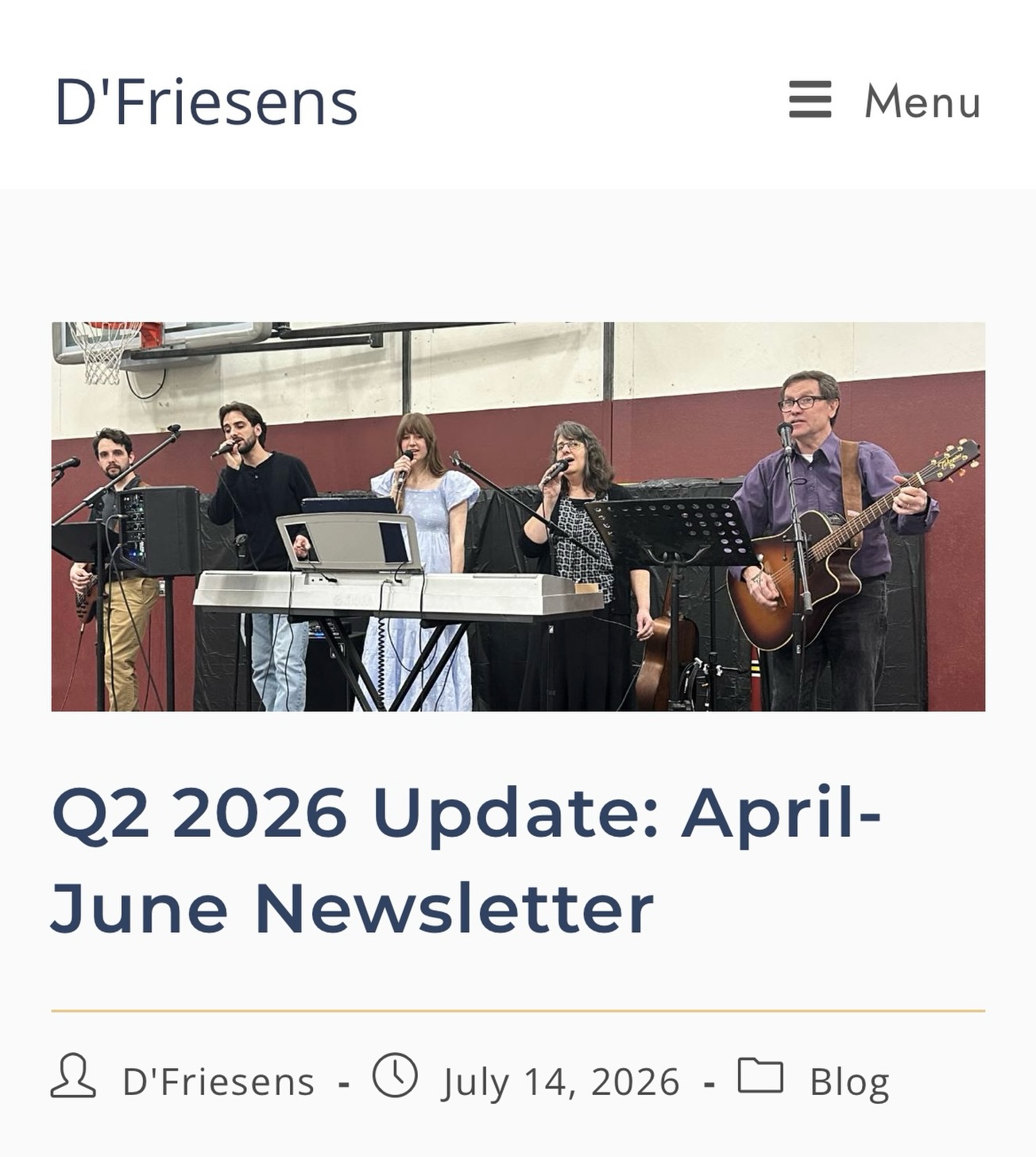 The newsletter has been sent out and is now up on our website! Go check out what we’ve been up to these last few months! Link in story.
#dfriesensmusic #multinational1985